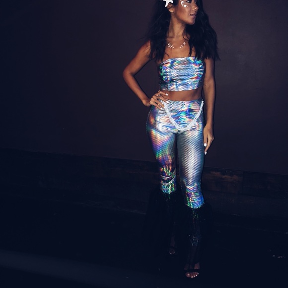 Pants - Metallic two piece set